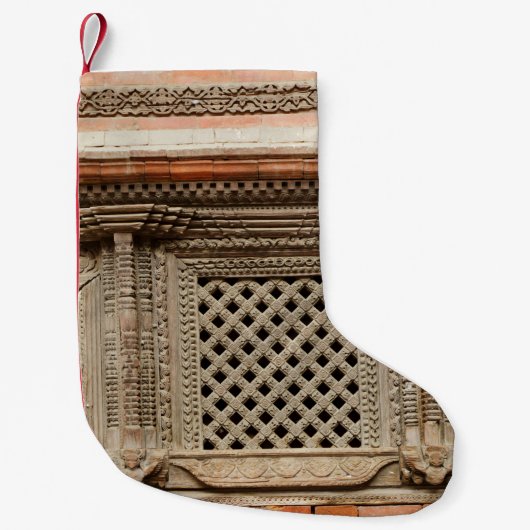 Petite Chaussette De Noël Vitrine ancienne dans la cour de Nasal Chowk de Ha (Devant)