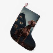 Petite Chaussette De Noël Vizsla Halloween effroi (Devant (Accrochage))