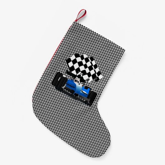 Petite Chaussette De Noël Voiture Blue Race (Devant (Accrochage))