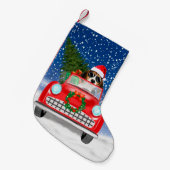 Petite Chaussette De Noël Voiture De Conduite De Chien beagle En Noël De Nei (Devant (Accrochage))