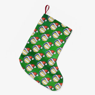 Petite Chaussette De Noël Volleyball avec le casquette de Noël