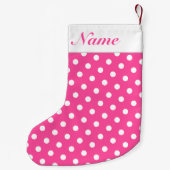 Petite Chaussette De Noël Votre nom Chiens blancs Pink Noël Stocker (Dos)