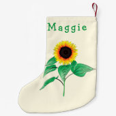 Petite Chaussette De Noël Votre nom tournesol Noël Stocker (Dos)