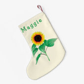 Petite Chaussette De Noël Votre nom tournesol Noël Stocker (Dos (Accrochage))