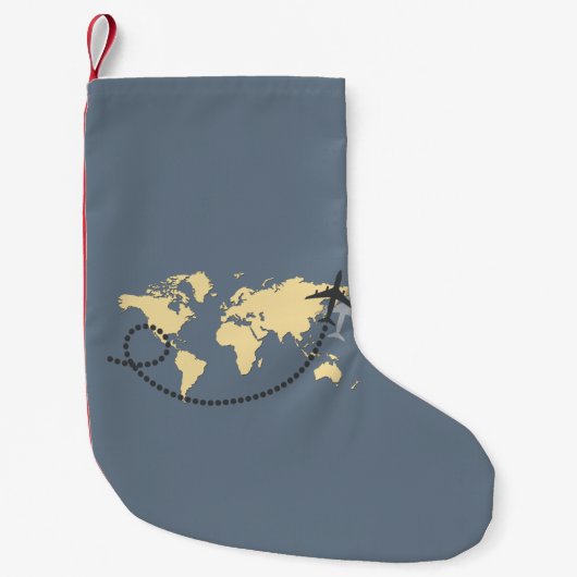 Petite Chaussette De Noël Voyageons l'illustration du monde (Devant)