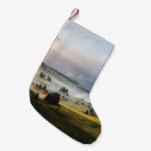 PETITE CHAUSSETTE DE NOËL VUE AÉRIENNE DES TERRES (Devant (Accrochage))