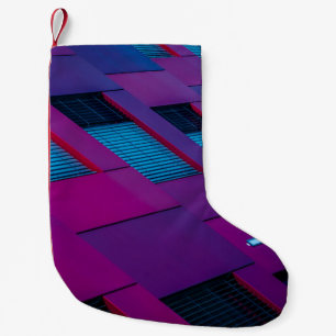 Petite Chaussette De Noël Vue inférieure du bâtiment violet