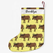 Petite Chaussette De Noël Water buffalo with flowers (Dos)