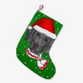 PETITE CHAUSSETTE DE NOËL WEIMARANER (Devant (Accrochage))