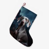Petite Chaussette De Noël Weimaraner Halloween effroi (Devant (Accrochage))