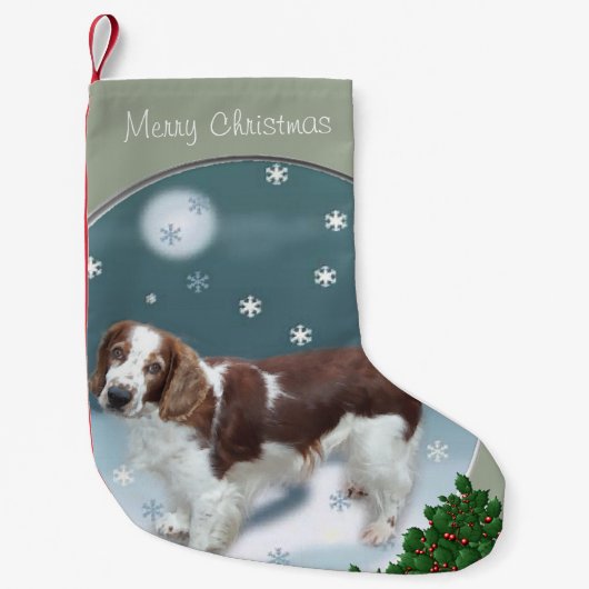 Petite Chaussette De Noël Welsh Springer Spaniel Christmas (Devant)