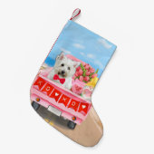 Petite Chaussette De Noël West Highland White Terrier Camion de la Saint-Val (Devant (Accrochage))
