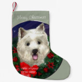 Petite Chaussette De Noël West Highland White Terrier Noël (Devant)