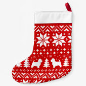 Petite Chaussette De Noël West Highland White Terrier Silhouettes (Dos)