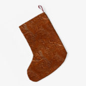 Petite Chaussette De Noël Western Brown Bohemian Art (Dos (Accrochage))