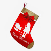 Petite Chaussette De Noël Western Rodeo Cowboy Team Roping Red (Devant (Accrochage))
