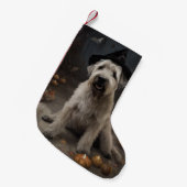 Petite Chaussette De Noël Wheaten Terrier Citrouille Halloween effroi (Devant (Accrochage))