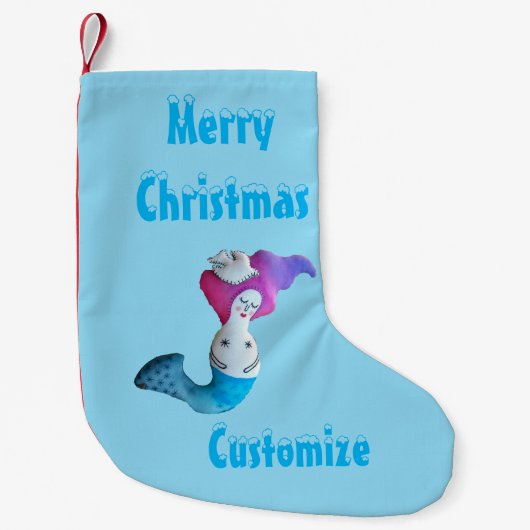 Petite Chaussette De Noël White Dove Mermaid Thunder_Cove (Devant)