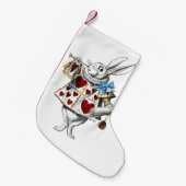 Petite Chaussette De Noël White Rabbit Alice Wonderland Hearts (Devant (Accrochage))