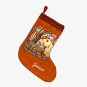 Petite Chaussette De Noël Whitetail Deer Maple Tree Autumn (Devant (Accrochage))