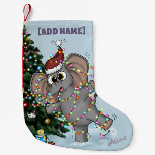 Petite Chaussette De Noël Wilbur en métal dans les feux