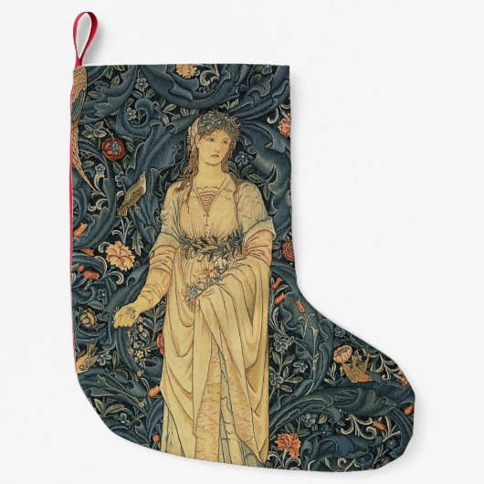 Petite Chaussette De Noël William Morris antique Flora (Devant)