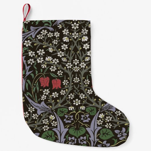 Petite Chaussette De Noël William Morris Blackthorn Tapestry Floral (Devant)