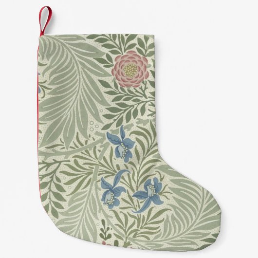 Petite Chaussette De Noël William Morris Larkspur Fond d'écran floral (Devant)