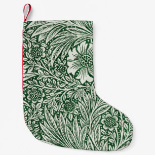 Petite Chaussette De Noël william morris marigold vert floral fleur