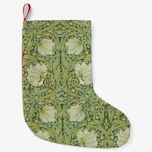 Petite Chaussette De Noël William Morris Pimpernel Fond d'écran bleu Floral (Devant)