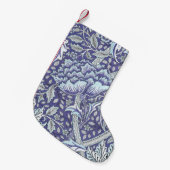 Petite Chaussette De Noël William Morris Windrush fleurs bleues (Devant (Accrochage))