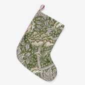 Petite Chaussette De Noël : William Morris Windrush Motif Vert : Vintage (Devant (Accrochage))