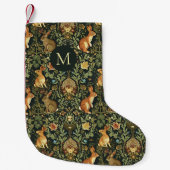 Petite Chaussette De Noël William Morris Woodland Lapins floraux Noël (Devant)
