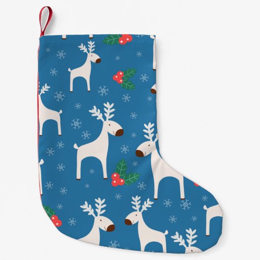 Petite Chaussette De Noël Winter background with deers ( seamless pattern)an (Devant)