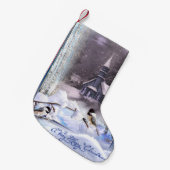 Petite Chaussette De Noël Winter Birds (Devant (Accrochage))