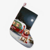 Petite Chaussette De Noël Winter Labrador Caravan Christmas Adventure (Devant (Accrochage))