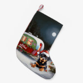 Petite Chaussette De Noël Winter Rottweiler Caravan Christmas Adventure (Devant (Accrochage))