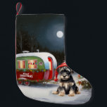 Petite Chaussette De Noël Winter Schnauzer Caravan Christmas Adventure<br><div class="desc">Laissez-vous tenter par la magie d'une nuit d'hiver enneigée alors qu'une caravane glisse gracieusement à travers le paysage illuminé par la lune. La beauté sereine de la neige scintillante et l'éclat enchanteur de la lune créent une scène captivante, promettant une aventure de Noël inoubliable remplie de chaleur, de joie et...</div>