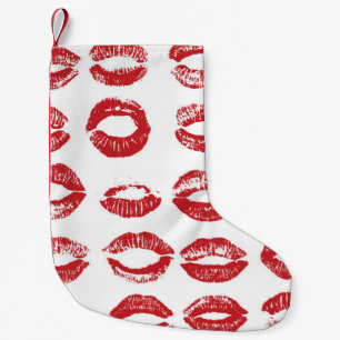 Petite Chaussette De Noël Women lips set. Hand drawn watercolor lips isolate