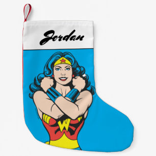 Petite Chaussette De Noël Wonder Woman Bras Croisés