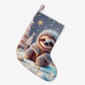 Petite Chaussette De Noël Wonderland hivernal de Snowy Sloth (Devant (Accrochage))