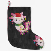 Petite Chaussette De Noël xmas santa claus axolotl (Devant)