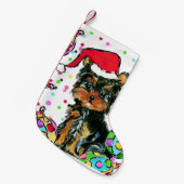 PETITE CHAUSSETTE DE NOËL YORKIE POO (Devant (Accrochage))