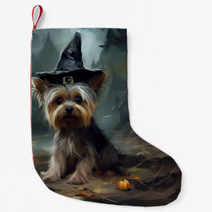 Petite Chaussette De Noël Yorkshire Terrier Citrouilles Halloween effrayant