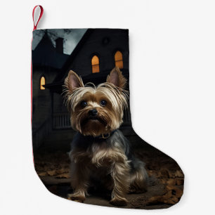 Petite Chaussette De Noël Yorkshire Terrier Halloween effrayant