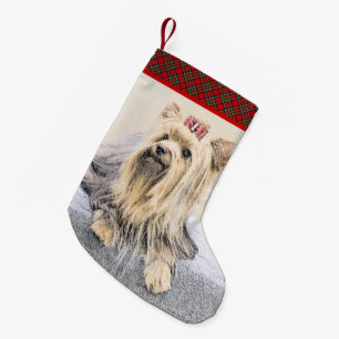 Petite Chaussette De Noël Yorkshire Terrier Peinture - Cute Original Chien A