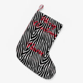 Petite Chaussette De Noël Zebra Stripes Motif Thunder_Cove (Devant (Accrochage))