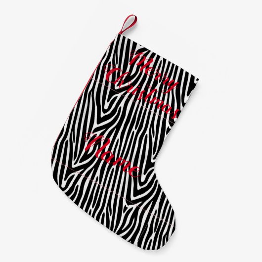 Petite Chaussette De Noël Zebra Stripes Motif Thunder_Cove (Devant (Accrochage))