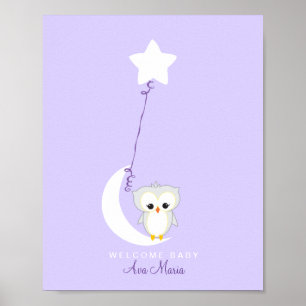Petite chouette Baby shower Livre d'or Imprimer