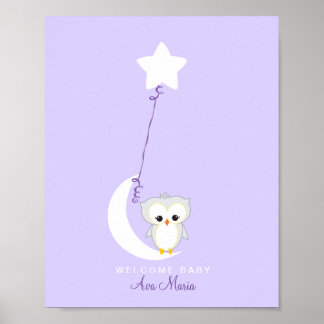 Petite chouette | Baby shower Livre d'or Imprimer